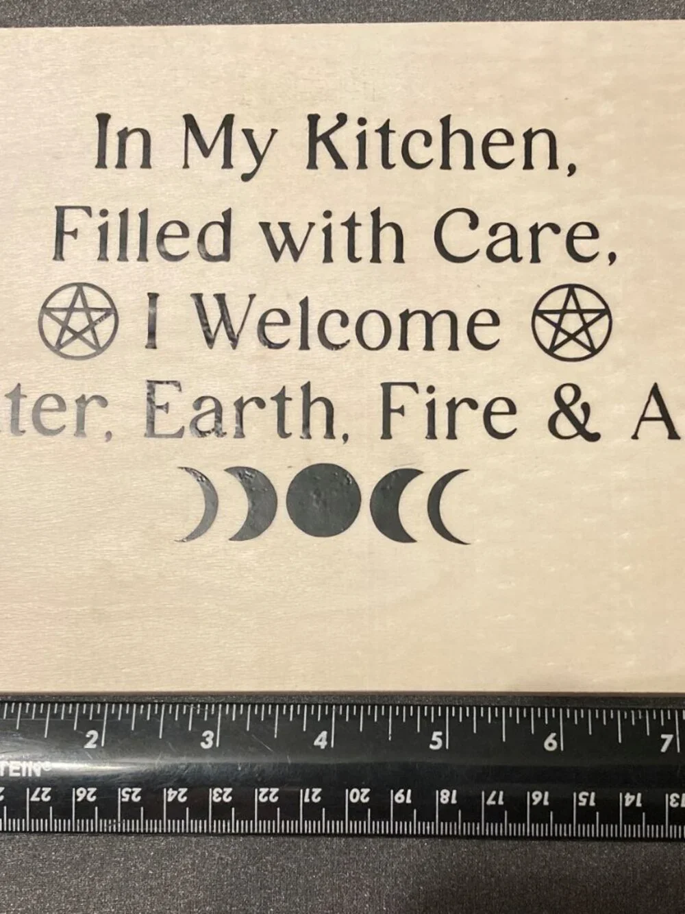 Handcrafted Elemental Kitchen Sign - Picture 2 of 2
